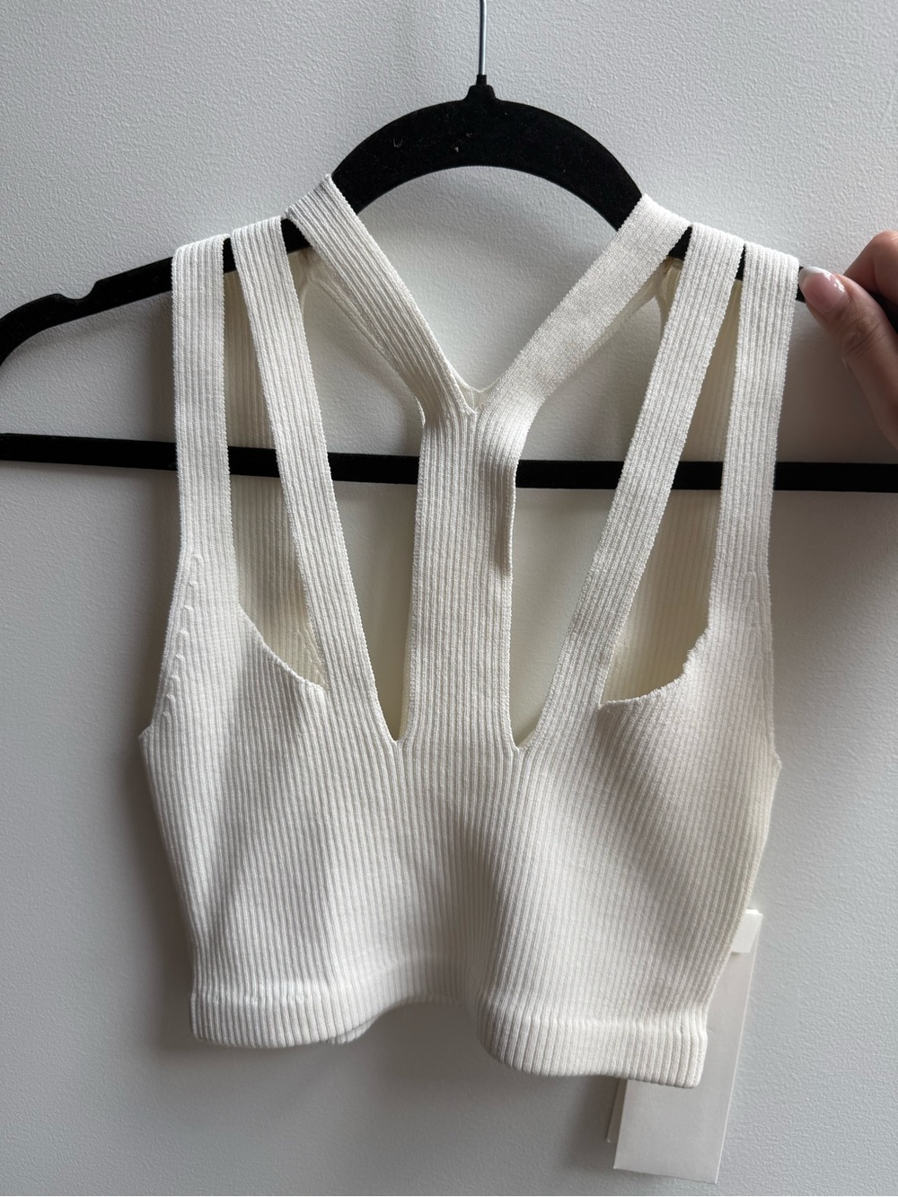 NWT Dion Lee Lustrate Fork Crop Top Ivory